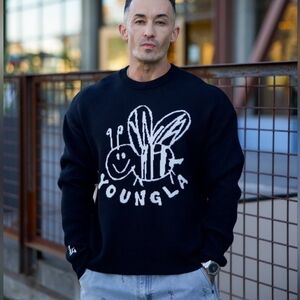 YoungLA Black Sweater for Men XL